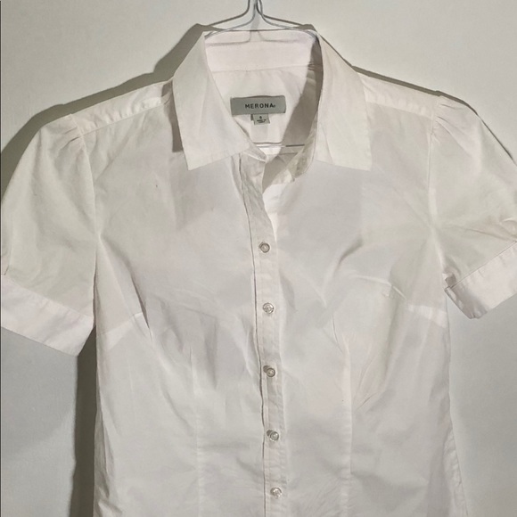 White Merona Blouse Size Small - Picture 3 of 3